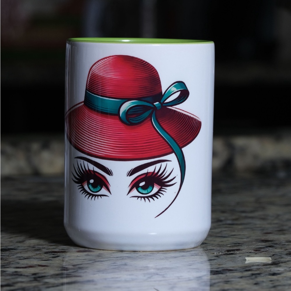Custom Made Eyes of Allure Ceramic Mug (15 oz)